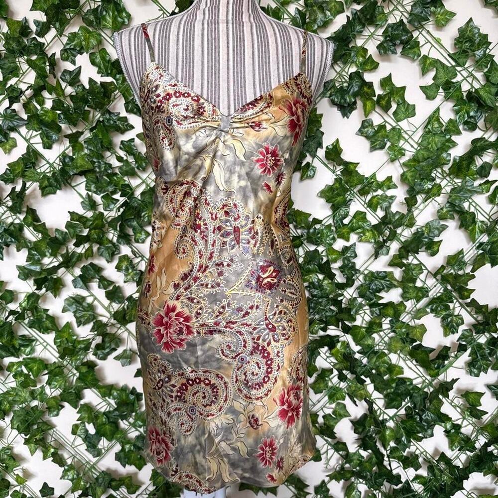 Gorgeous vintage y2k red and gold slip dress